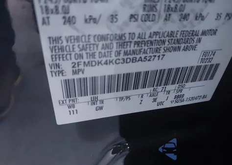 2013 Ford Edge Limited из США, поврежденный, VIN 2FMDK4KC3DBA52717